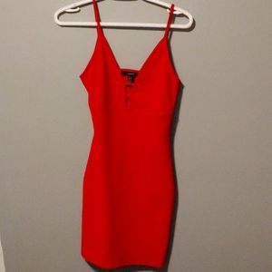 Forever 21 red dress low cut